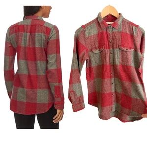 Woolrich Buffalo Check Plaid Flannel Long Sleeve Button Down Shirt Womens Small